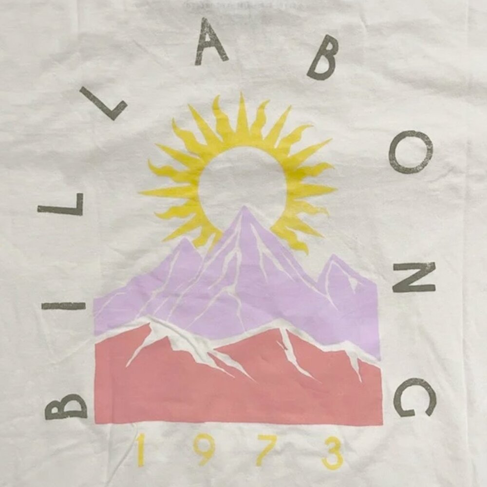 billabong | womens white graphic long sleeve surf skate hike outdoor top | sz xl - Picture 3 of 6